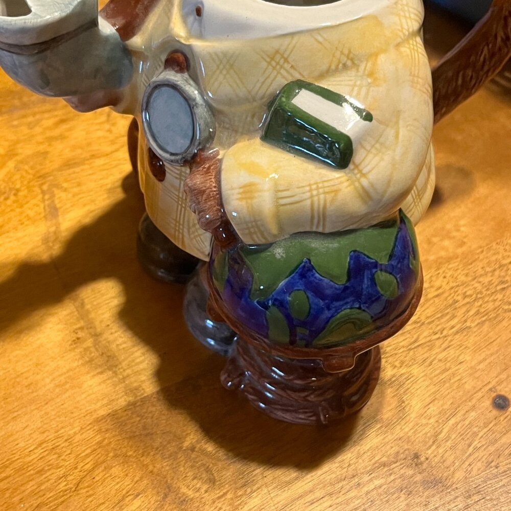OMNIBUS FITZ & FLOYD SHERLOCK DOG FIGURAL TEAPOT 1994 COLLECTIBLE - Picture 4 of 11